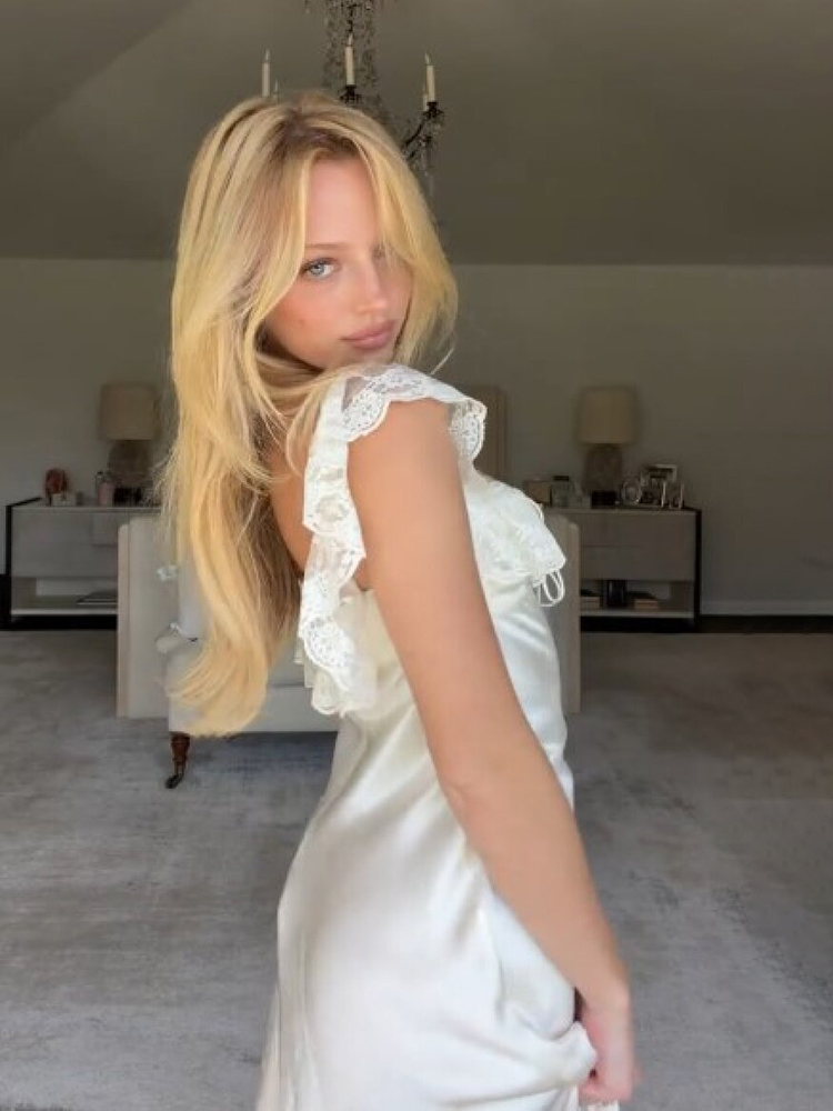 Elegante Vestido de Satén con  - Maxi Dress Halter reseña y precio
