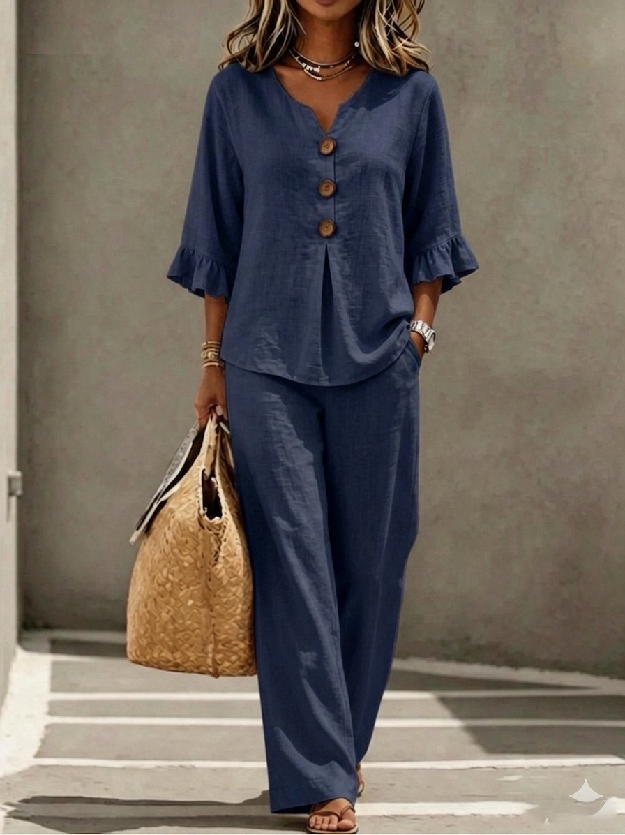 Conjunto de dos piezas para mu - Linen Pant Wide reseña y precio