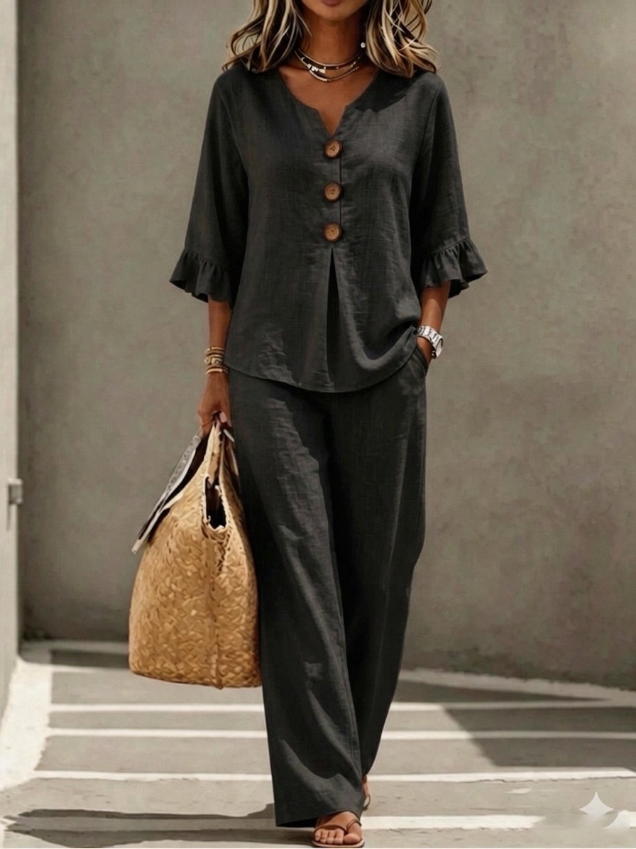 Conjunto de dos piezas para mu - Linen Pant Wide reseña y precio